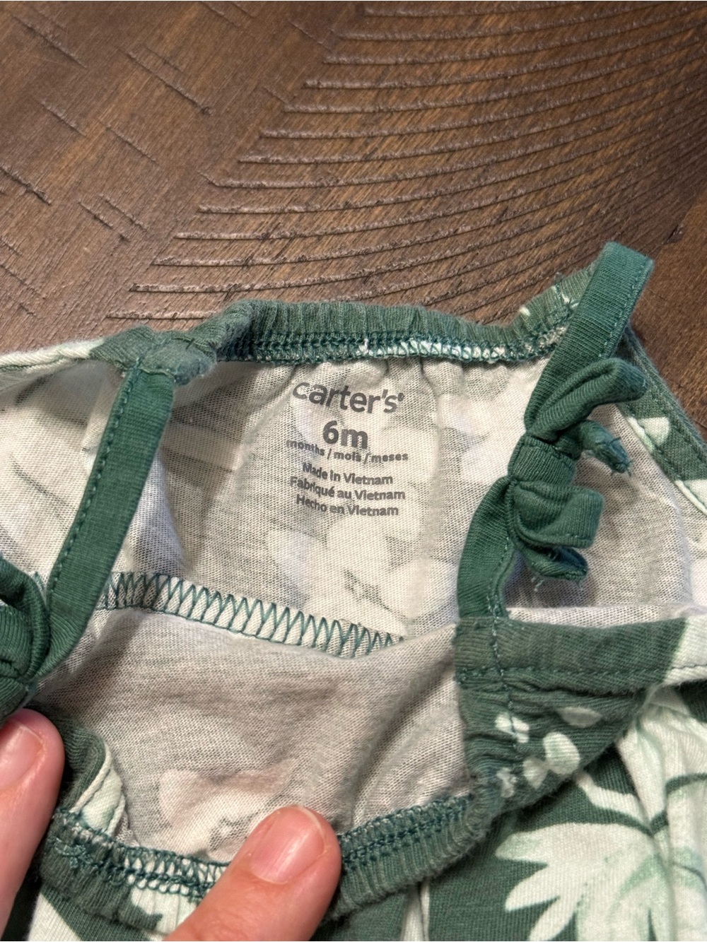 Carter's Green Floral Ruffle-Cuff Tank - Picture 2 of 2